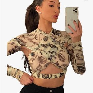Printed crop top